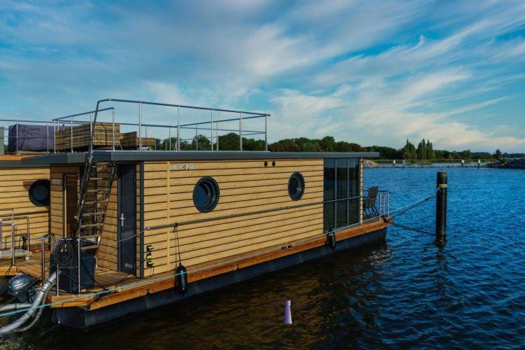 Hausboot Fjord Polaris Mit Biosauna In Barth Exterior foto